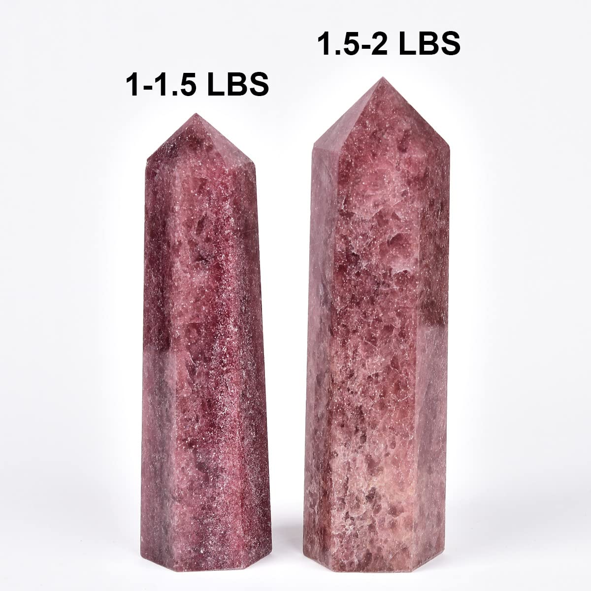 MOGEMT autel cristal fraise, parfait pour les grilles et rituels.