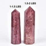 MOGEMT autel cristal fraise, parfait pour les grilles et rituels.