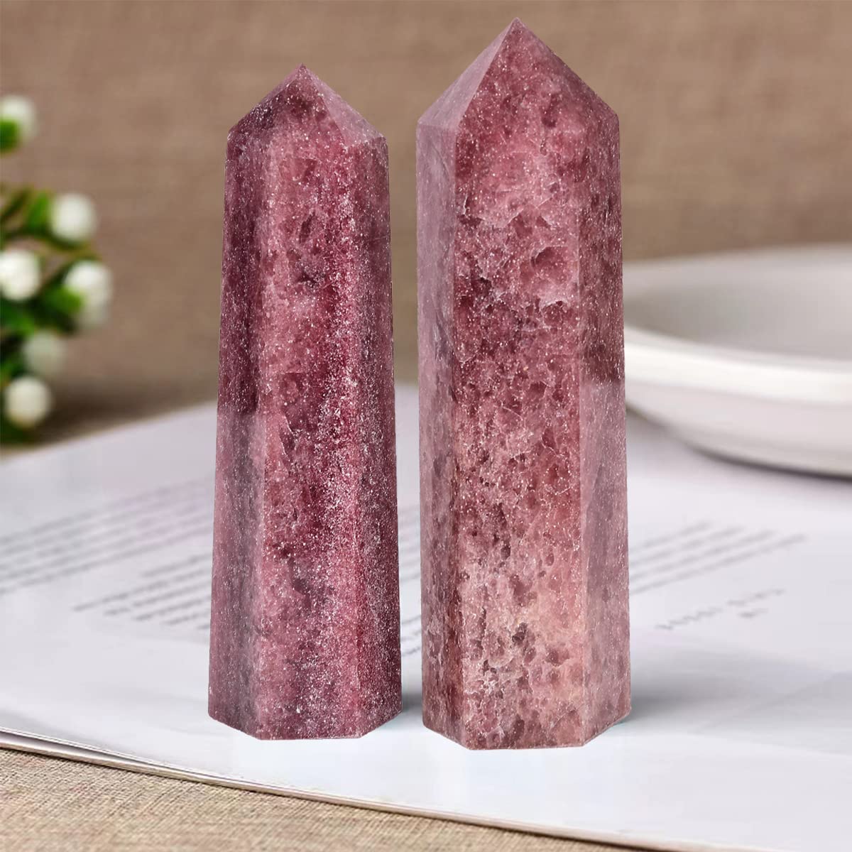 MOGEMT cadeau cristal fraise, idée parfaite pour passionnés de pierres.