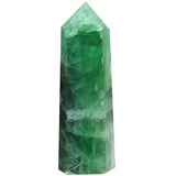 MOGEMT fluorite vert obélisque grande pointe pour méditation et centrer les chakras.