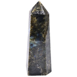 MOGEMT Pointe-obélisque Labradorite, face à 6 facettes, équilibre énergétique.