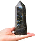 MOGEMT obélisque labradorite 6 facettes protège l’énergie et décore l’espace.