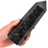 MOGEMT tour cristal astrophyllite quartz 6 facettes pour méditation et énergie