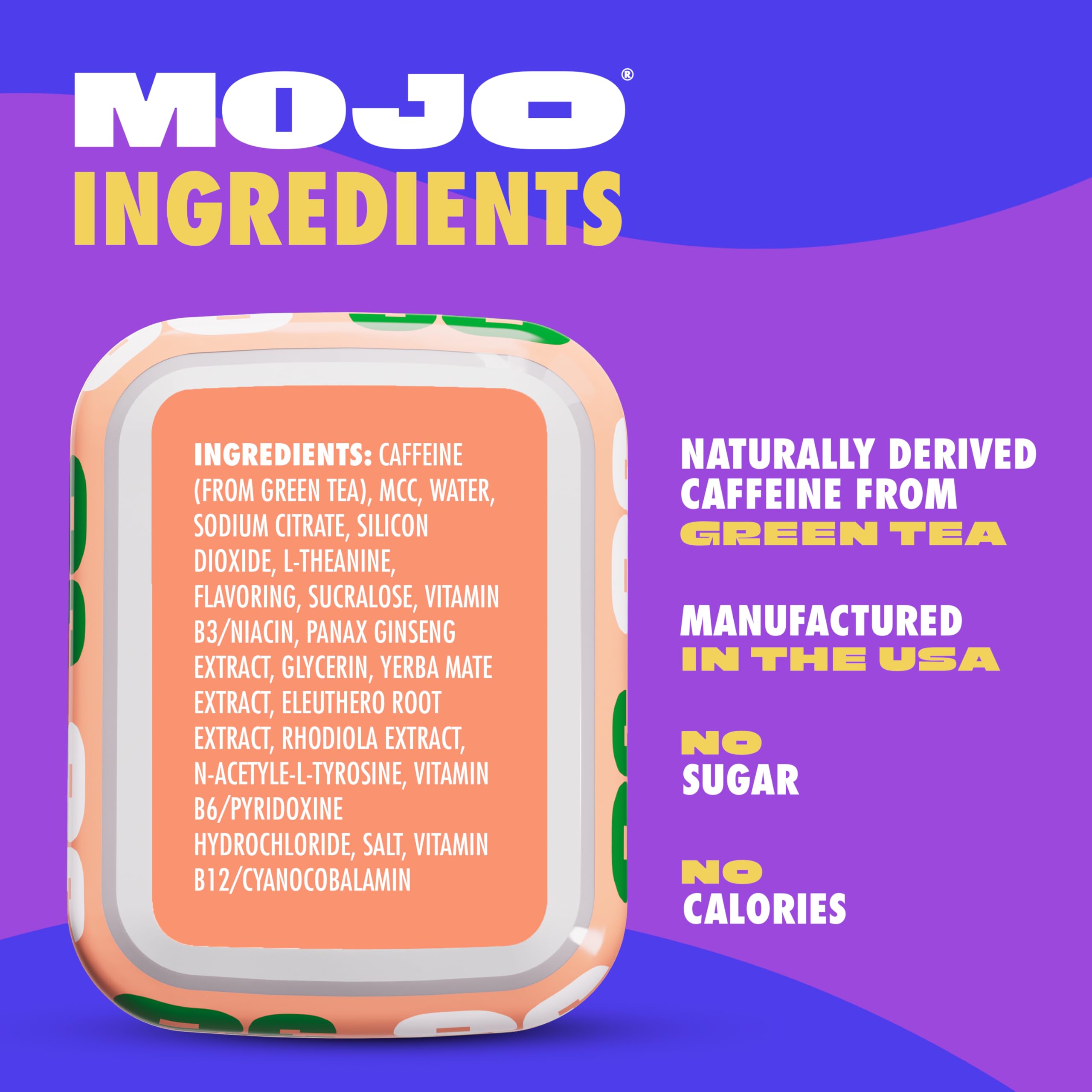 MOJO Energy Pouches saveur pêche-pastèque rafraîchissante