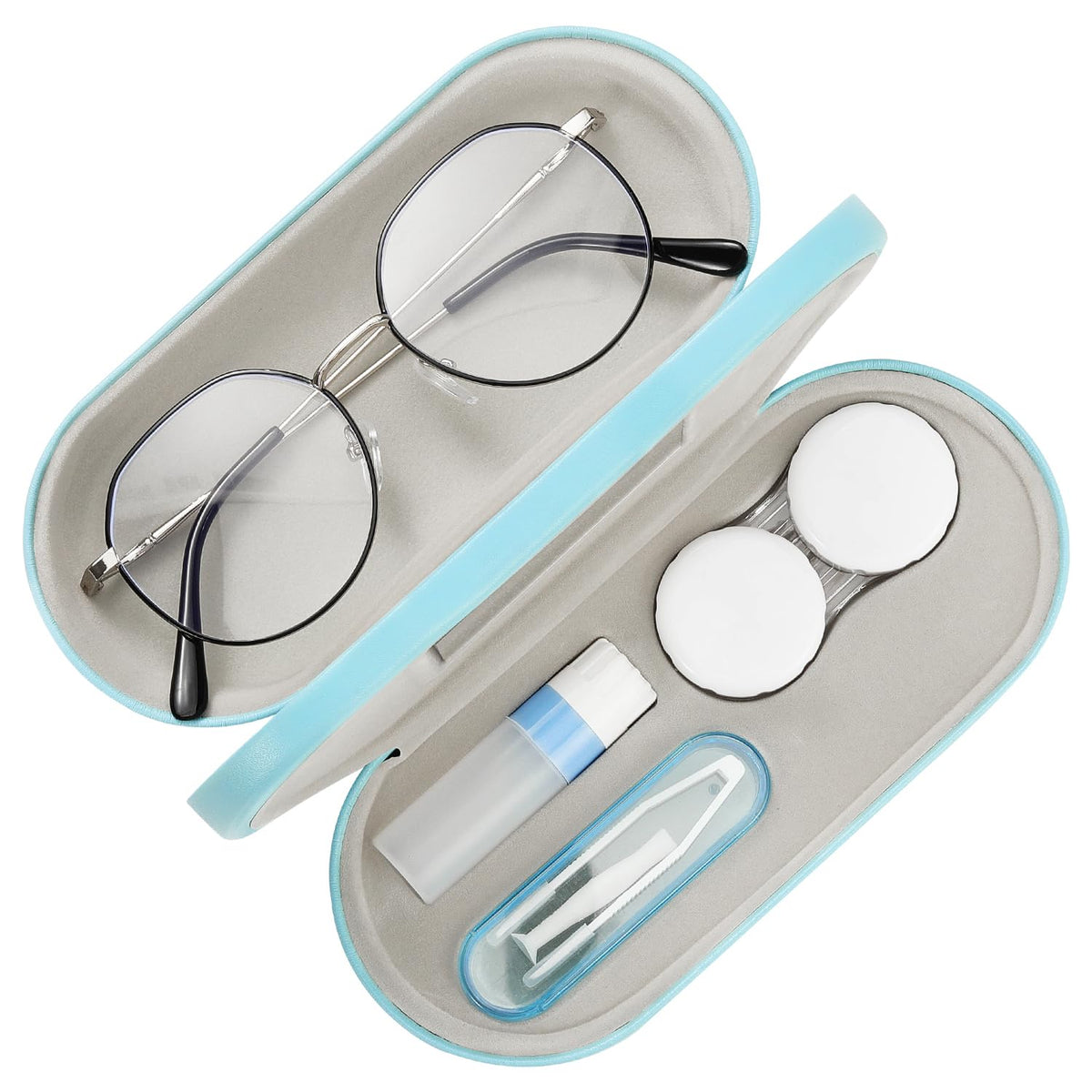 MoKo étui lunettes 2-en-1, design compact et léger pour le voyage.