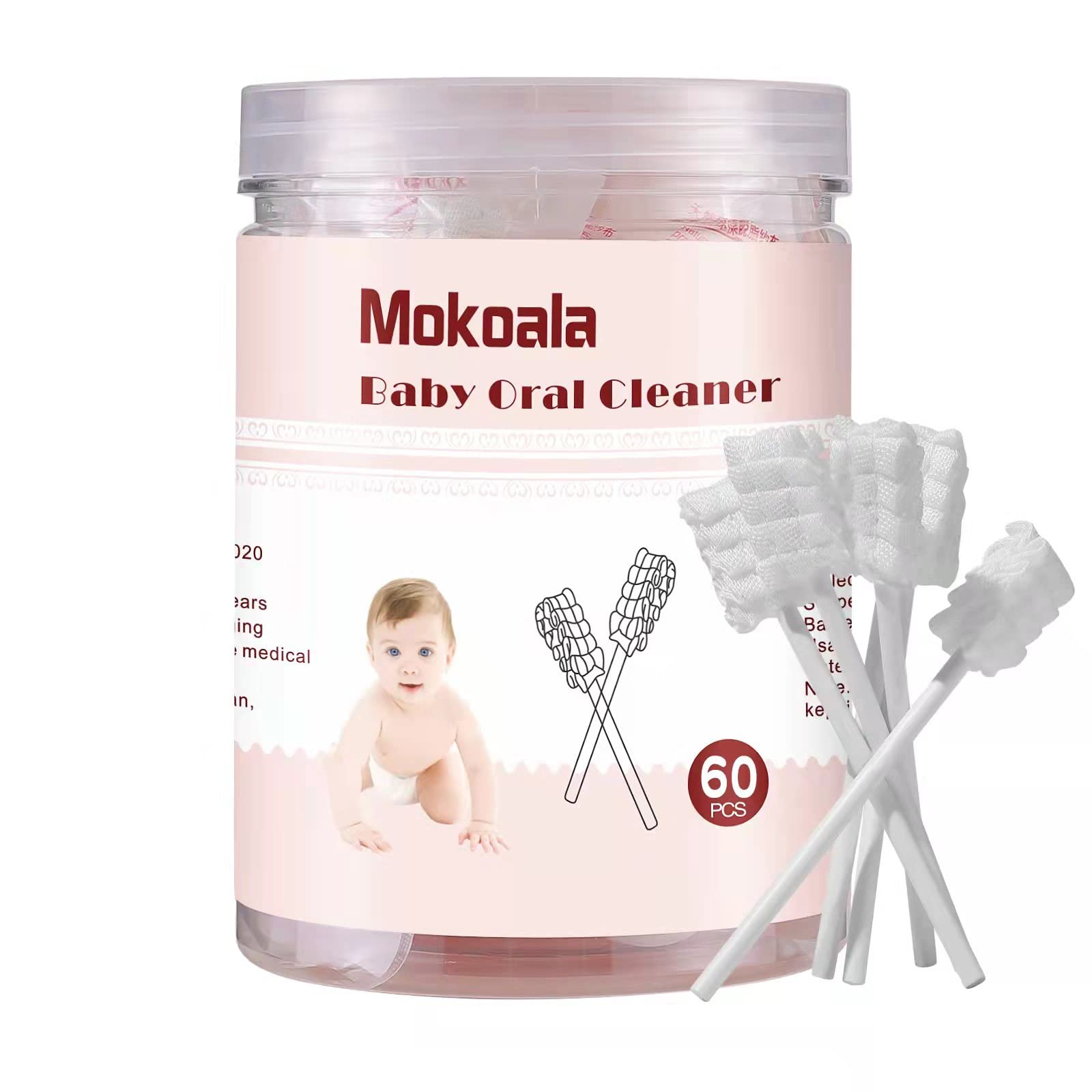 mokoala nettoyant langue bébé: nettoie en douceur la bouche de bébé.