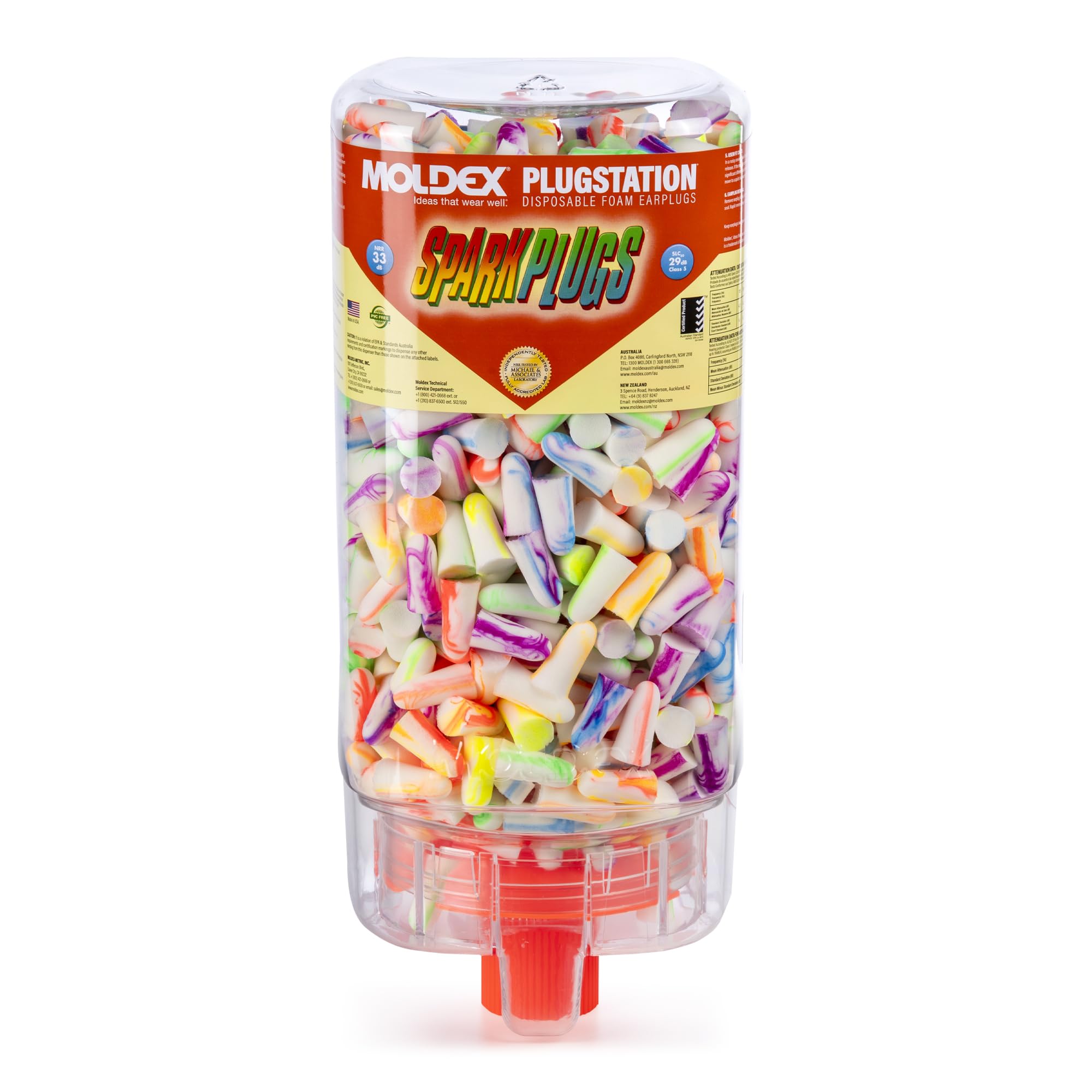 Le Moldex 6645 Sparkplugs, distributeur d'oreillettes pour un accès rapide.