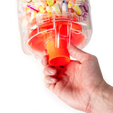 Motifs colorés aléatoires sur le distributeur Moldex 6645, attrayant et pratique.