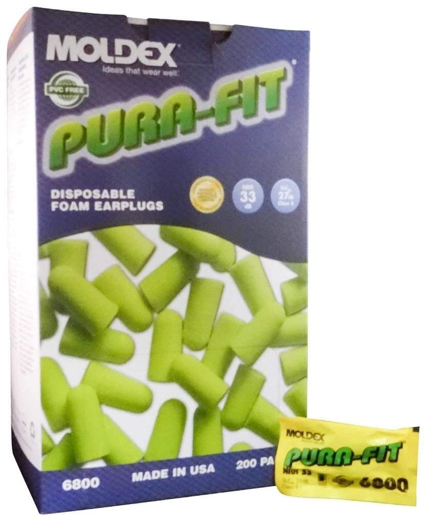 Bouchons Moldex 6800 Pura-fit, emballage 200, confort durable et insertion facile.