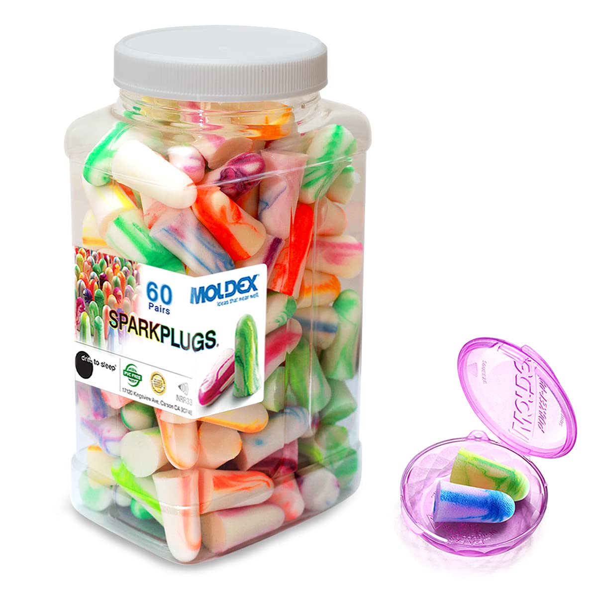 Bouchons Moldex Softies pour dormir, confort et réduction du bruit.