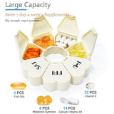 MOLN HYMY voyage compact, organiseur portable pour pilules et compléments.