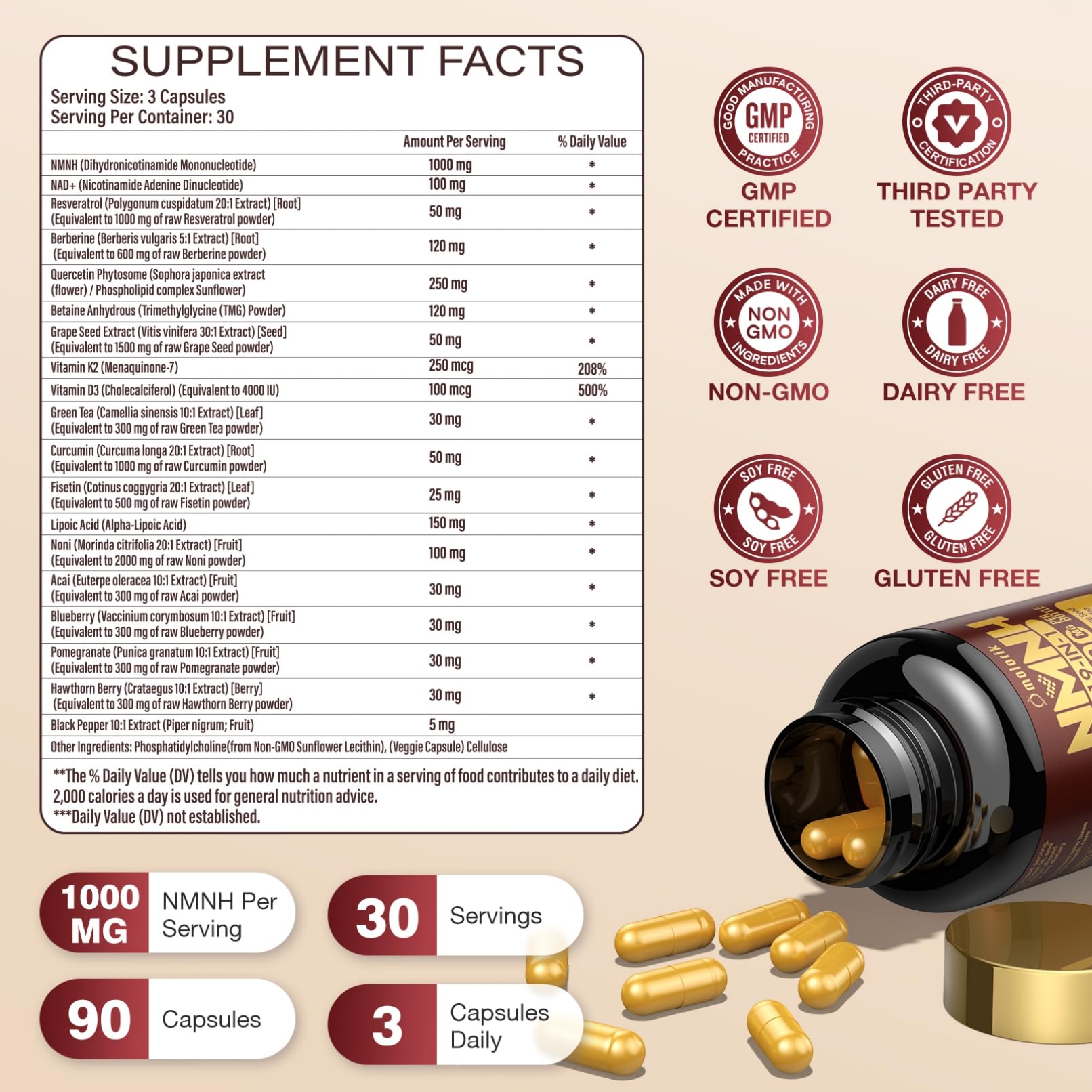 Molorik Pure NMNH Énergie matinale – formulation pour démarrer la journée.