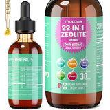 Molorik Pure Zeolite Detox – bouteille rose montrant le flacon et le goût fraise.