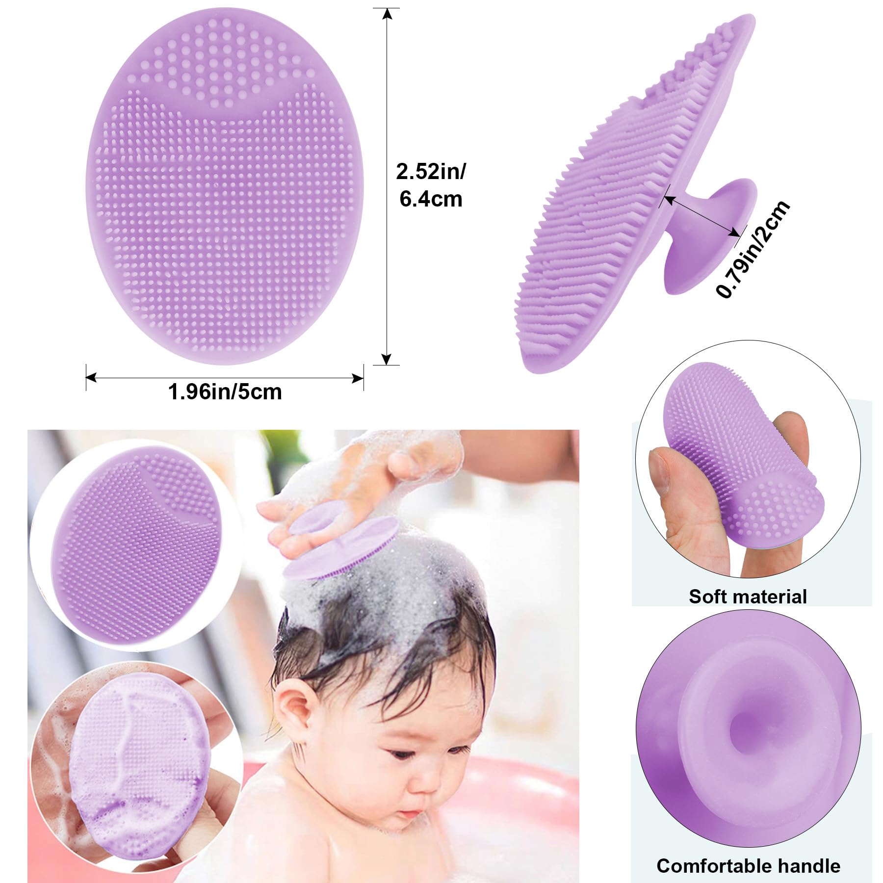 Brosse cheveux bébé Molylove douce et hypoallergénique.