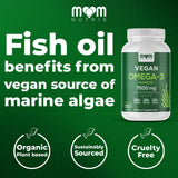 Capsules MOM NUTRIX omega3 algue, bio et non-GMO, faciles à prendre.