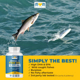 MOM NUTRIX Omega 3: formule triglycérides pour meilleure absorption.
