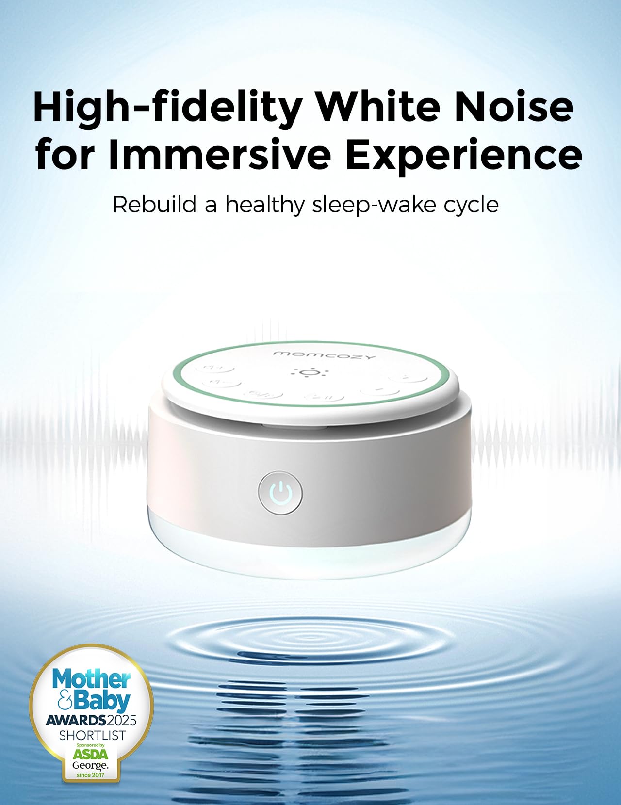 Momcozy-20-sounds-apaisants-sommeil: variété de bruits pour favoriser le repos.