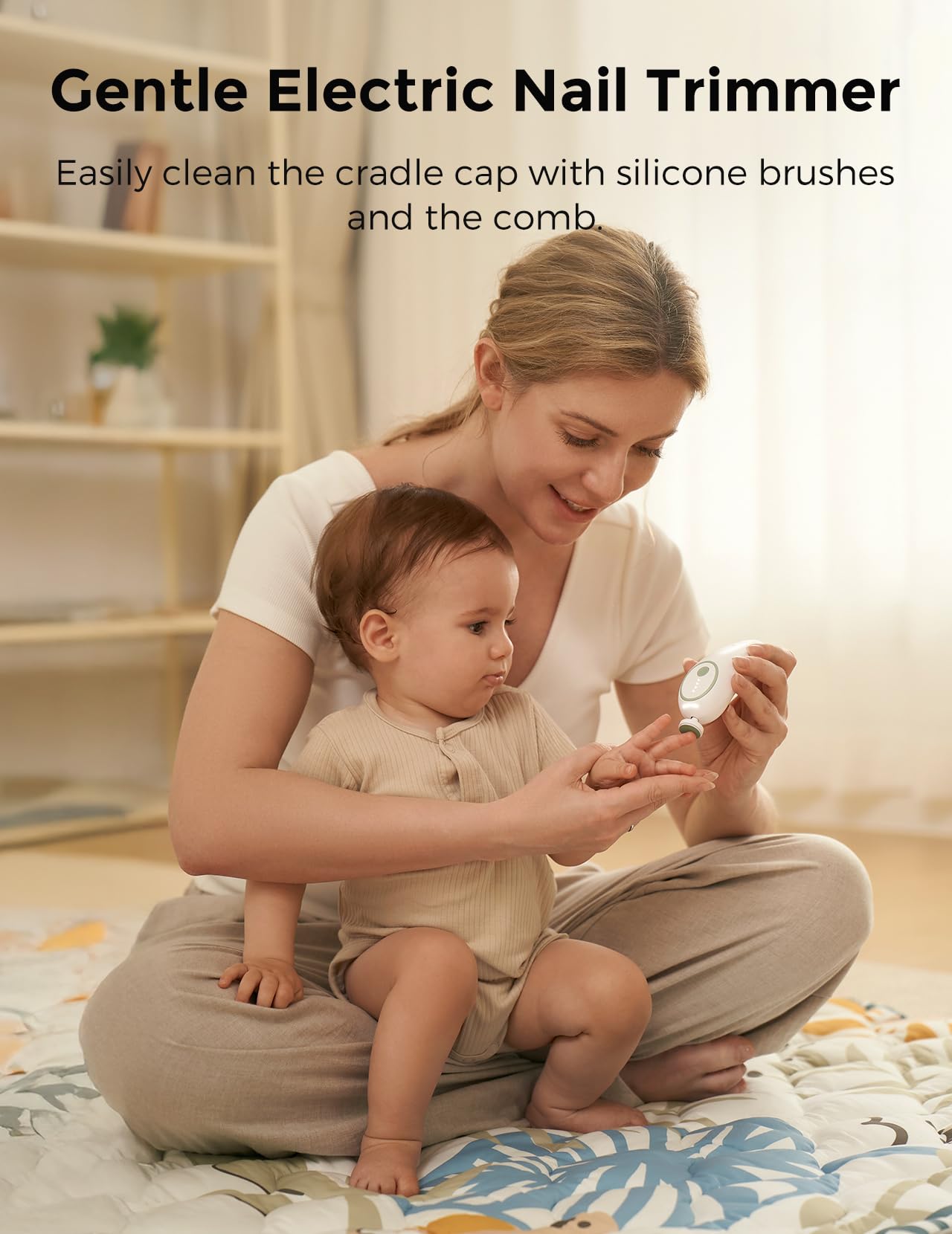 Momcozy Brosse Douce Bain Bébé : nettoyage agréable et peau sensible protégée.