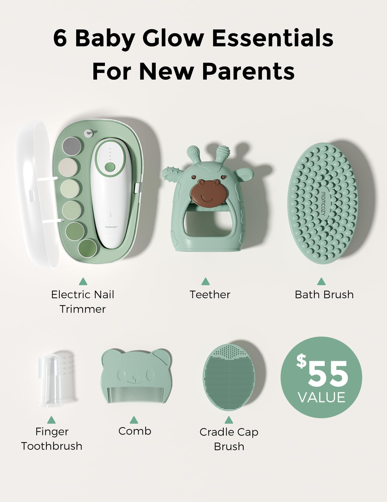 Momcozy Kit Ongles Électriques : coupe-ongles doux pour petits doigts.