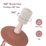 Momcozy base-suction-bebe-brosse: stabilité sur le lavabo pour plus de commodité.