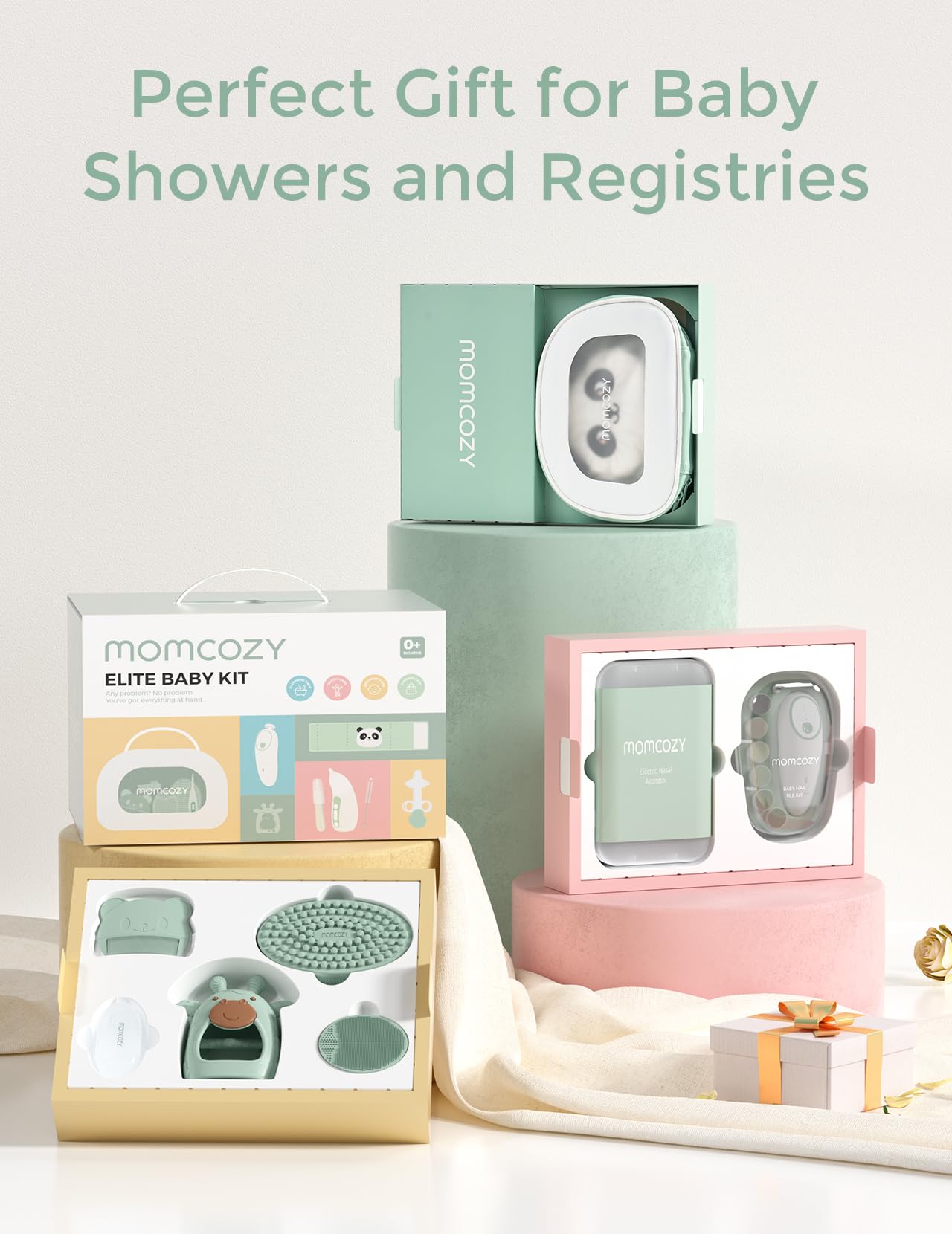 Momcozy brosse croûtes de lait pour bébé, cuir chevelu propre en douceur