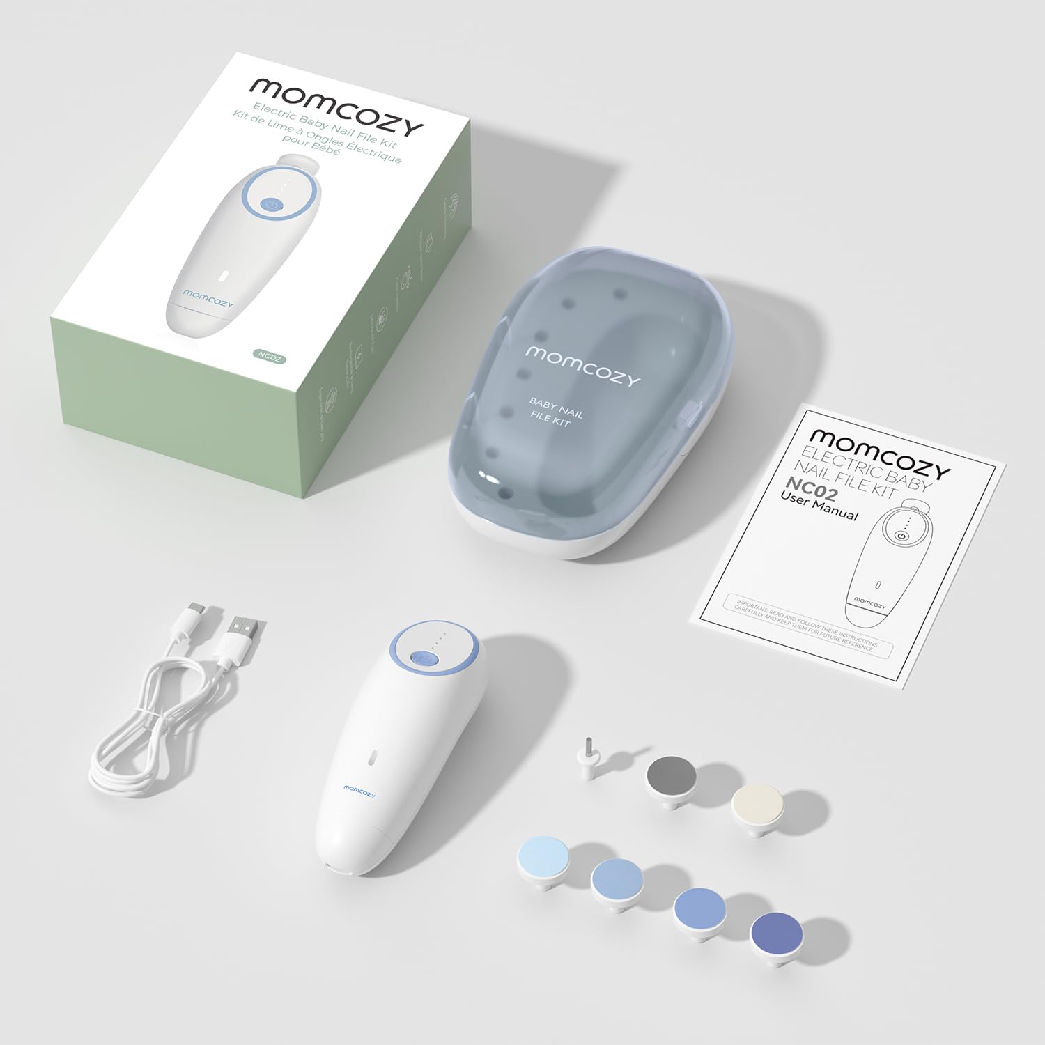 Momcozy lampe-led integree nuit bleue — aide a voir sans surprendre bebe.