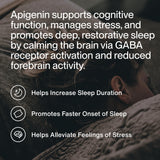 Momentous Apigenin, capsule relaxation; favorise détente mentale avant le coucher.