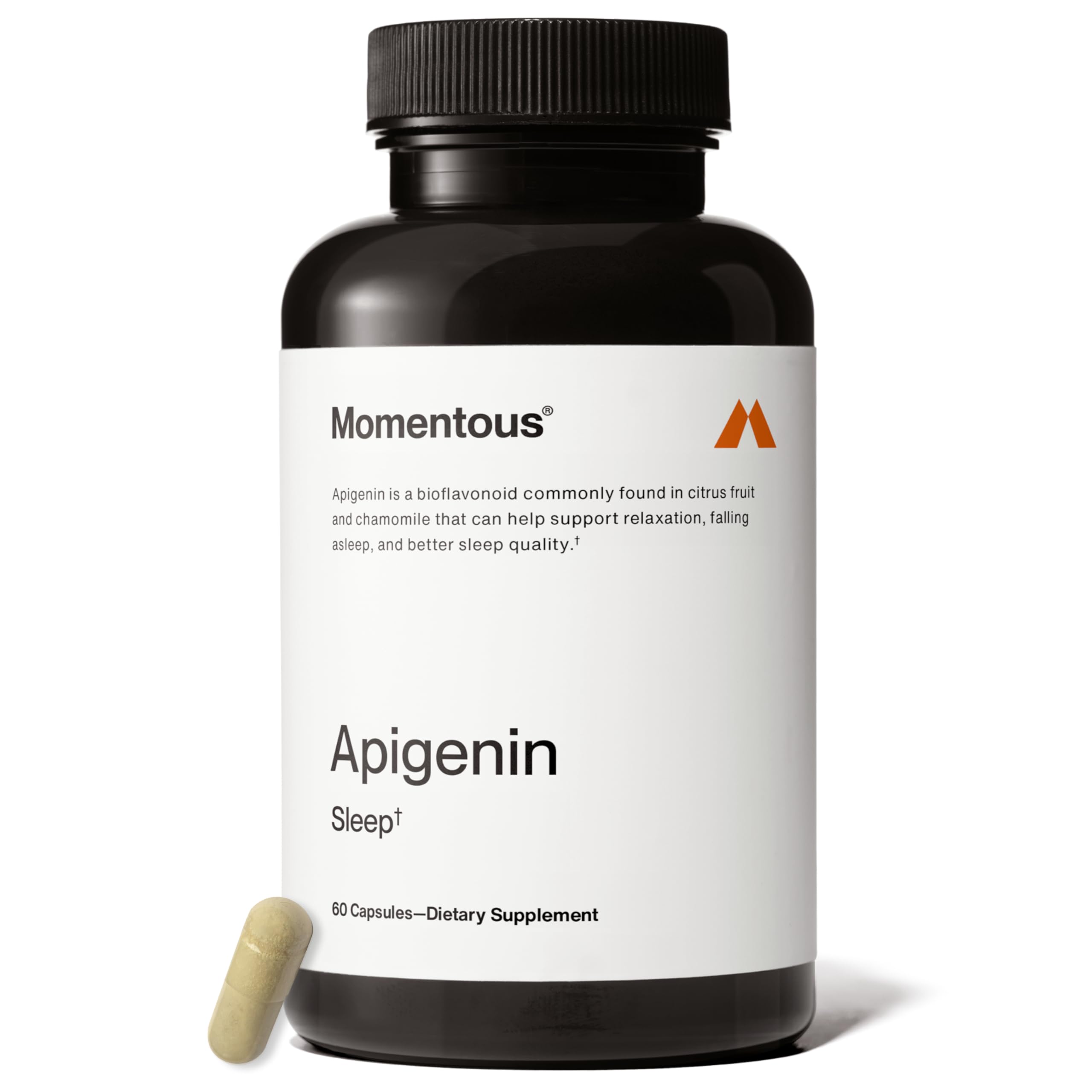 Momentous Apigenin, capsule sommeil; potentiel soutien d’un repos plus profond.