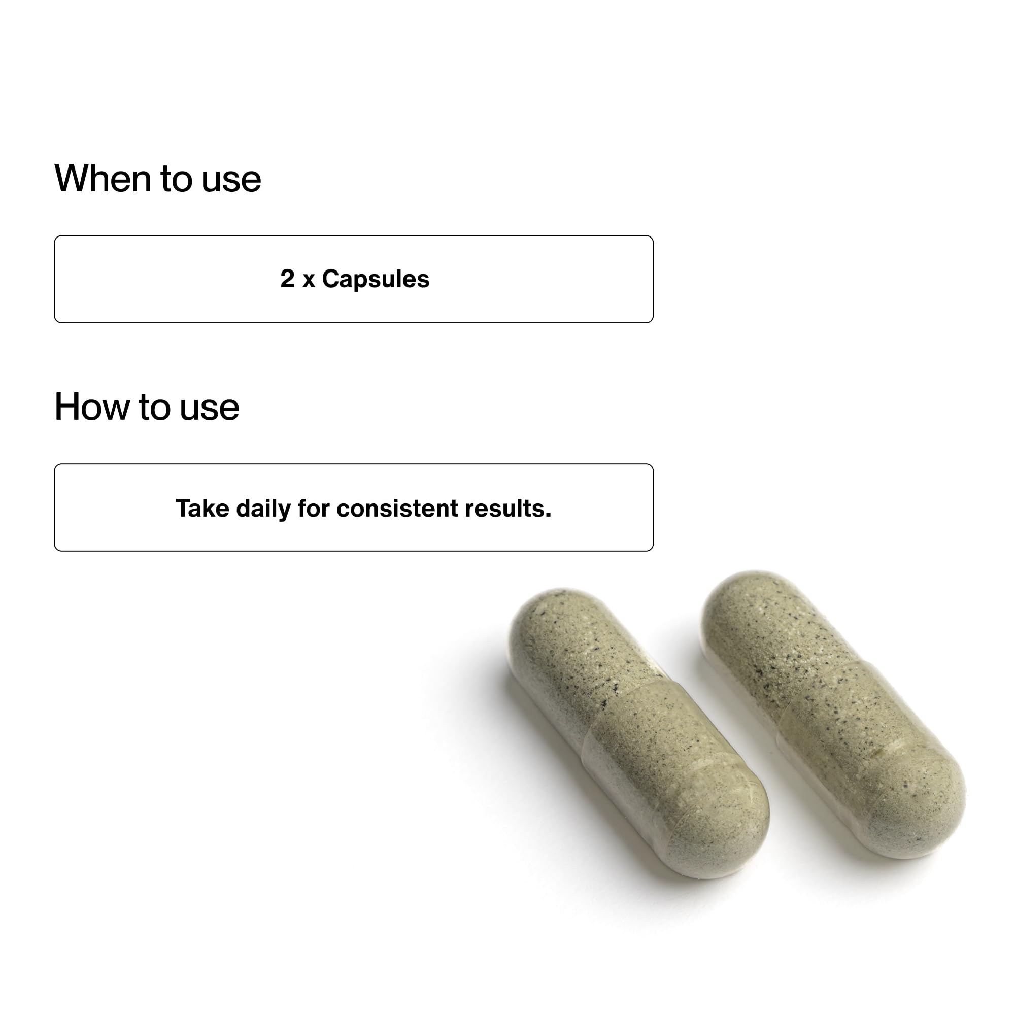 Momentous Brain Drive : capsules alignées sur une table, présentation nette.