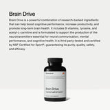Momentous Brain Drive : étiquette nutritionnelle lisible et informative.