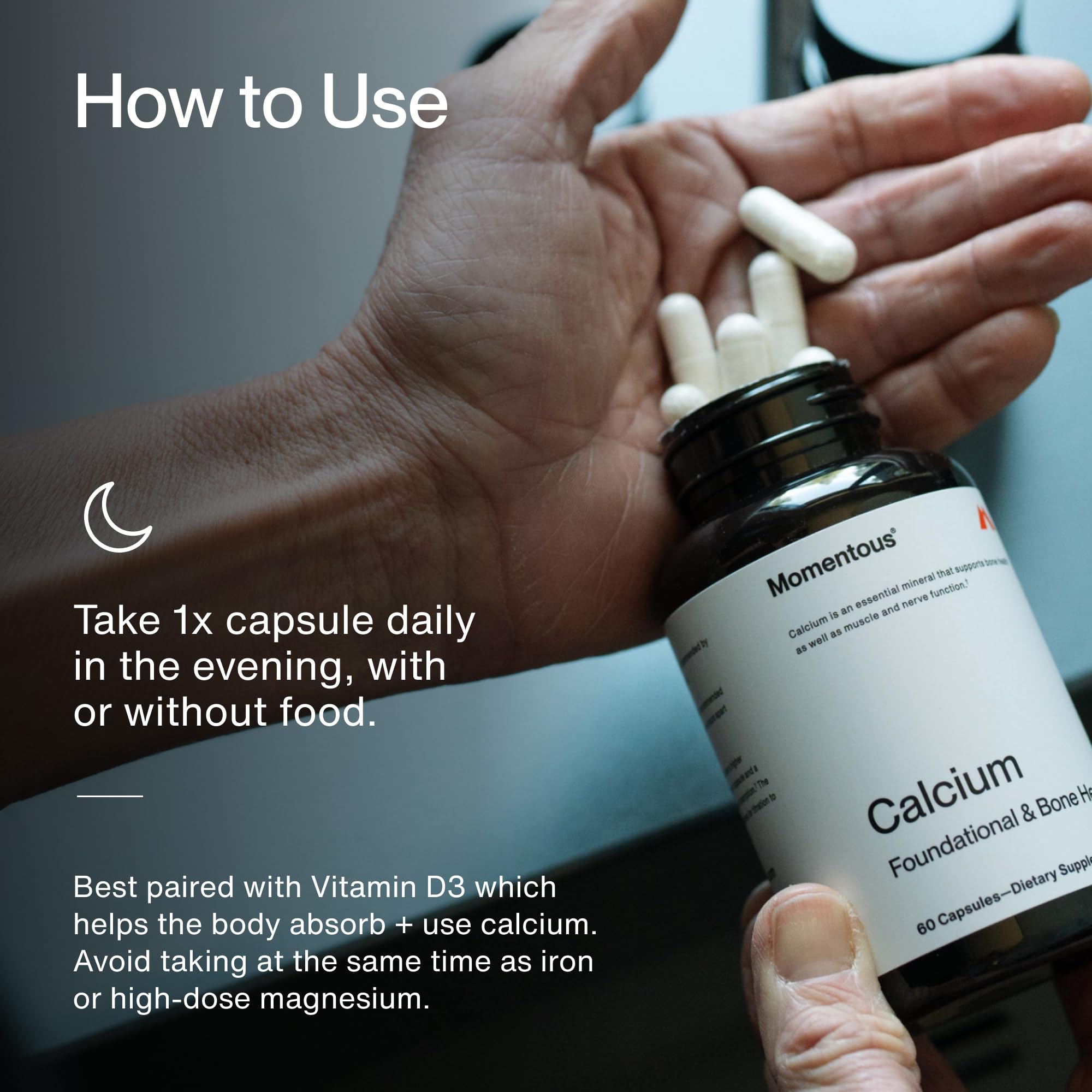 Momentous Calcium - sans gluten, adapté aux régimes sensibles