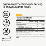 Momentous Creatine Chews Creapure, ingrédients purs et végan.