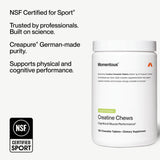 Momentous Creatine Chews Creapure Monohydrate: créatine de haute pureté d'origine allemande.