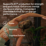 Momentous Creatine Chews – tablettes fraise, soutien récupération musculaire.