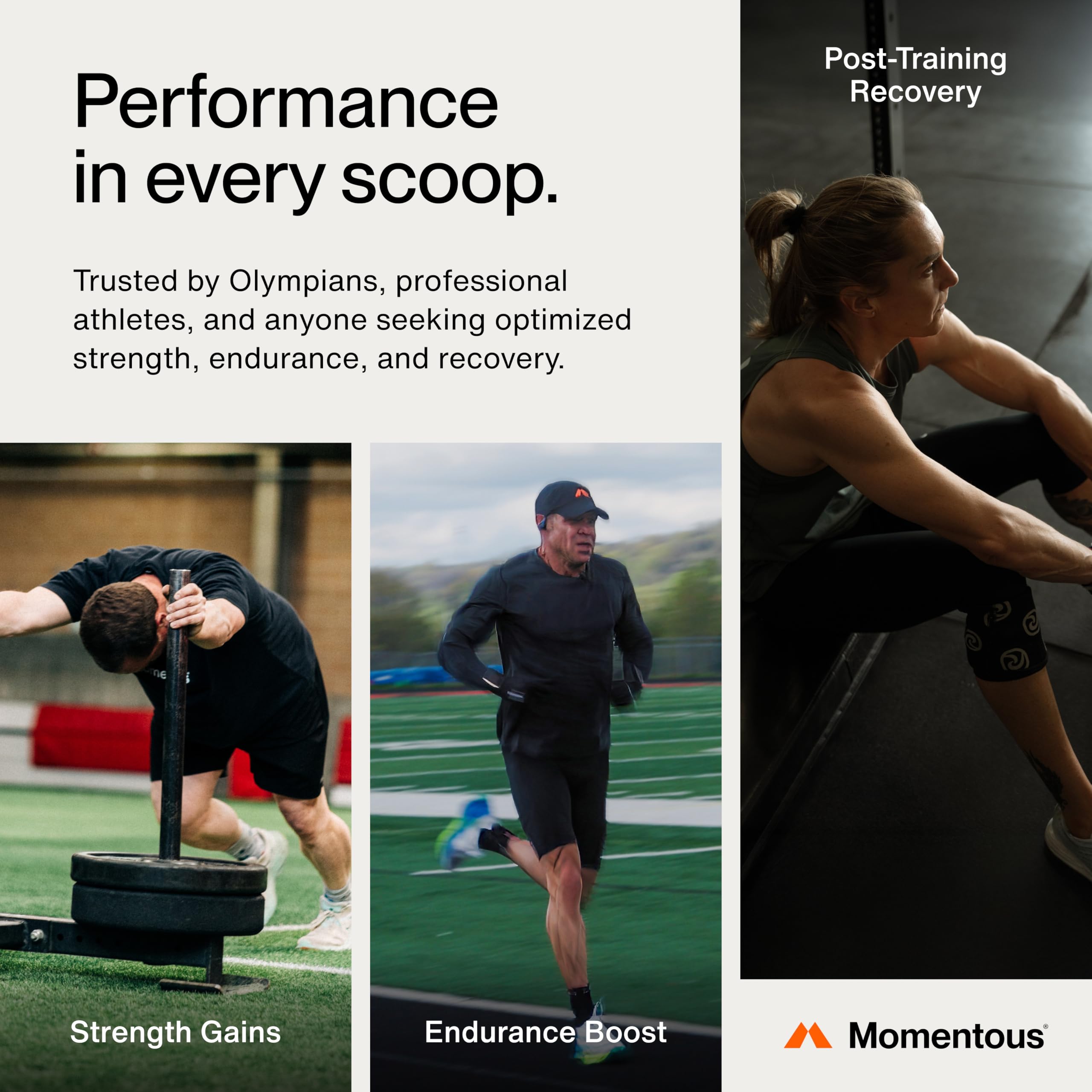 Momentous Créatine Monohydrate se dissout rapidement dans l’eau, sans arrière-goût.