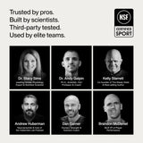 Momentous Créatine Monohydrate certifiée NSF pour le sport, garantissant pureté et qualité.