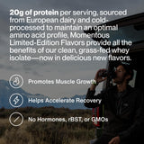 Momentous doseur whey isolate, mesure précise pour des portions quotidiennes fiables.