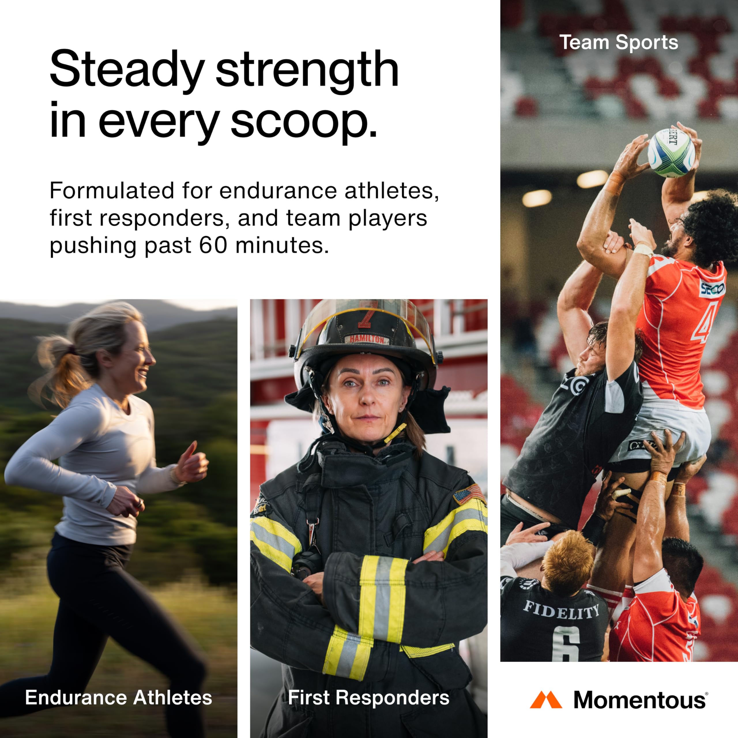 Momentous Fuel se dilue dans l'eau, hydratation homogène pendant l'entraînement.