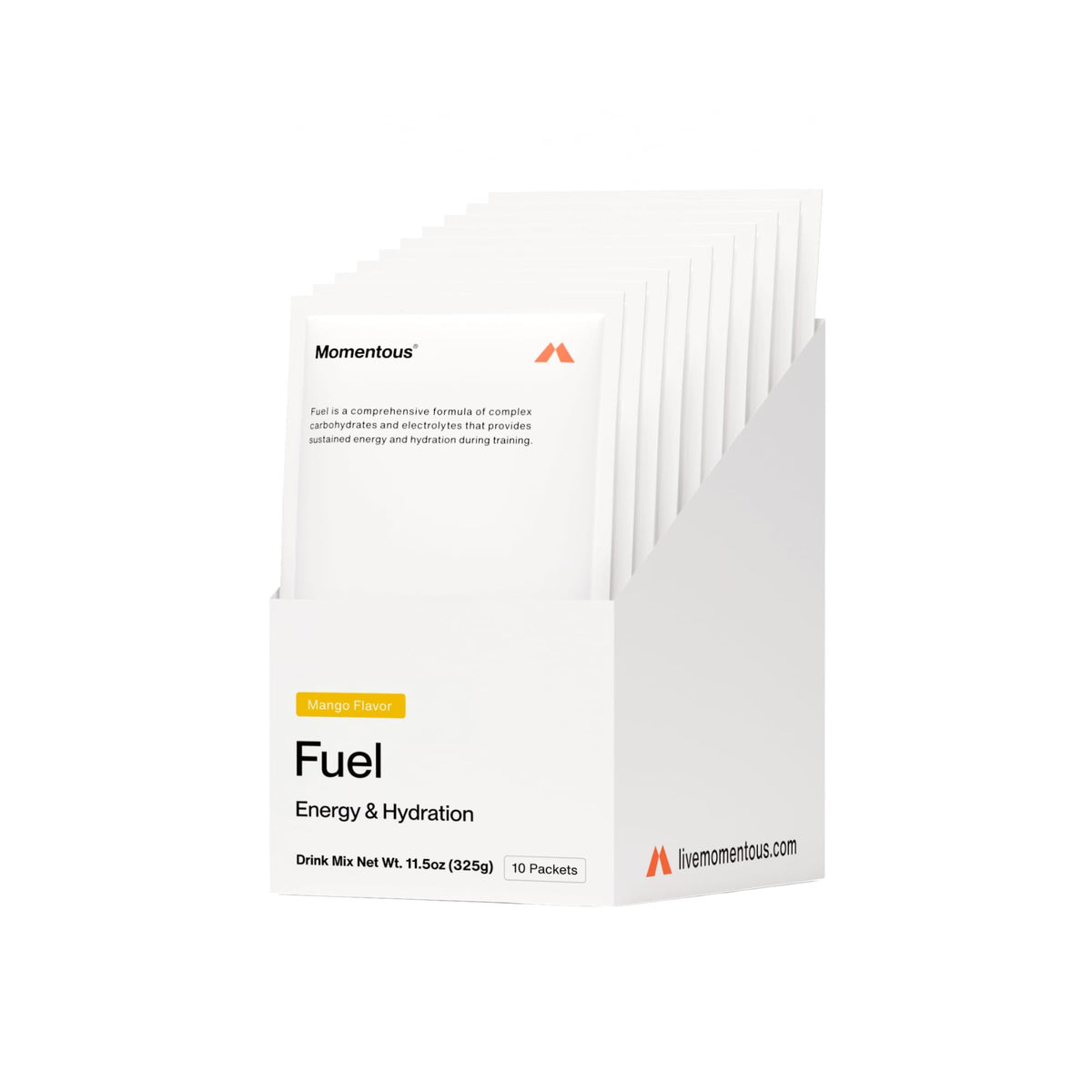 Momentous Fuel emballage mangue: sachet pratique pour l'entraînement