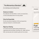 Momentous Fuel etiquette NSF sport: produit certifié pour le sport