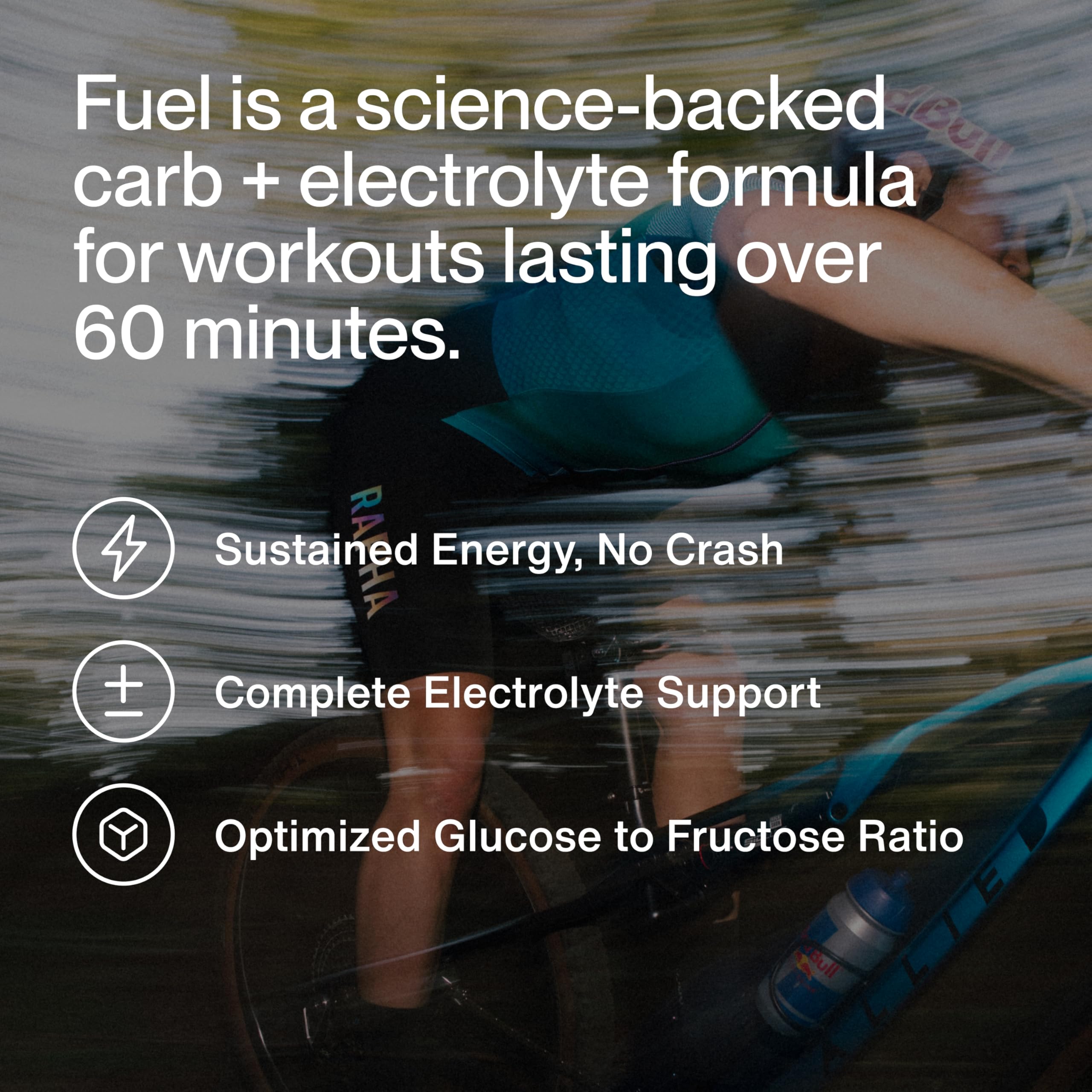 Poudre Momentous Fuel prête à être mélangée pour énergie et hydratation durable.