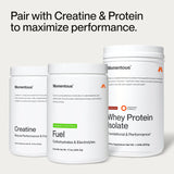 Saveur fraise-lime Momentous Fuel pour une boisson rafraîchissante.