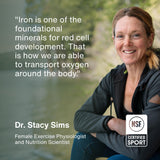 Momentous Iron+ - Athlète en entraînement: potentiel soutien à l'endurance et à la concentration.