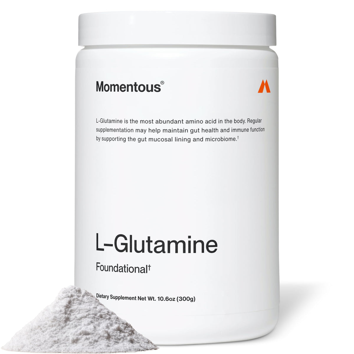 Momentous L-Glutamine en poudre soutient la digestion et l'équilibre intestinal.