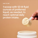 Mousse onctueuse Momentous Protéine Végétale Cappuccino lors du mélange