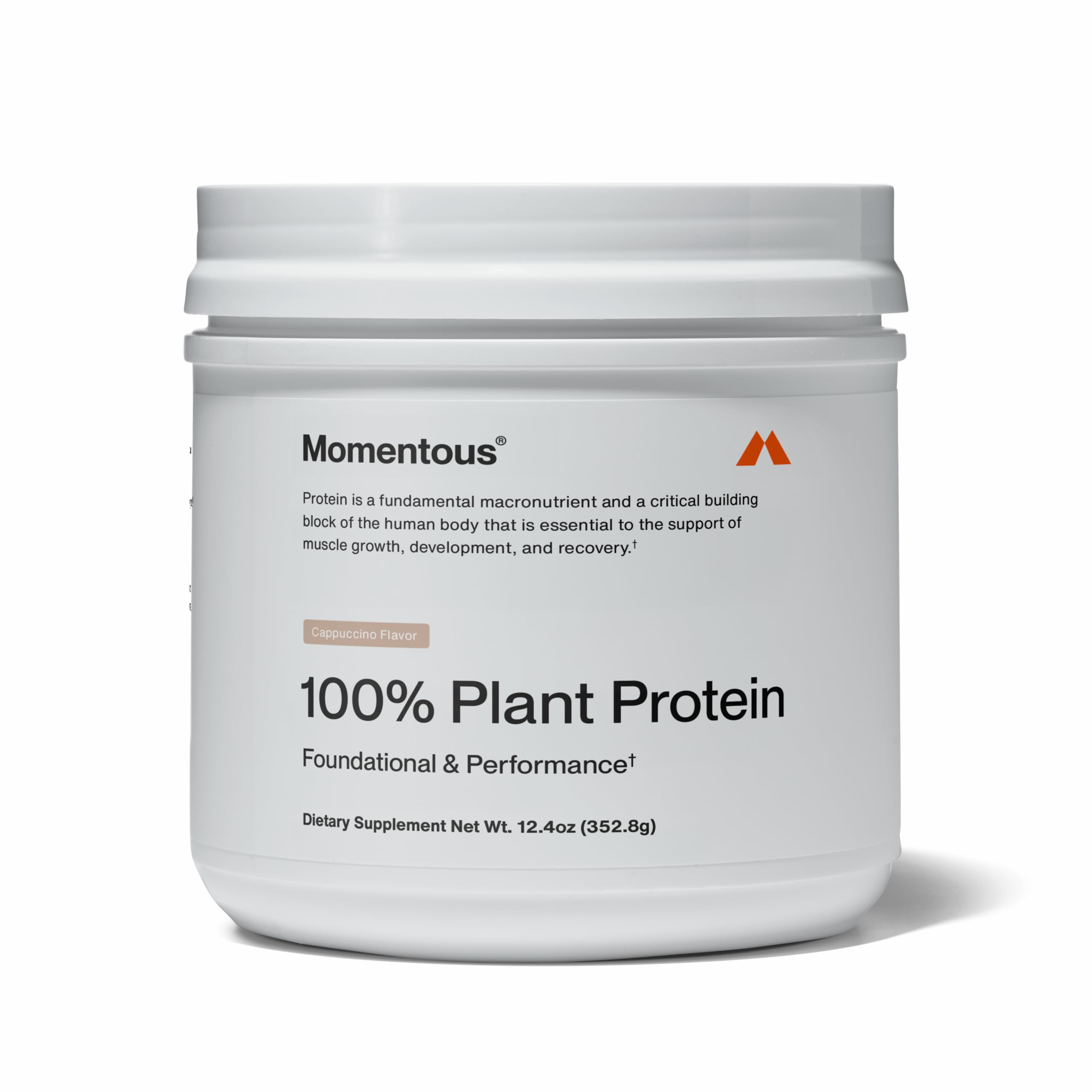 Poudre Momentous Protéine Végétale Cappuccino pour énergie soutenue grâce aux protéines végétales