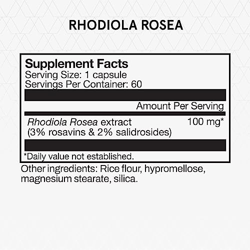 Momentous Rhodiola Rosea, bouteille, format pratique pour votre routine quotidienne