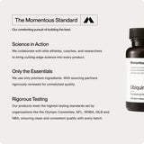 Momentous Ubiquinol, emballage durable et respectueux de l’environnement.