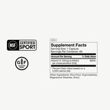 Momentous Vitamine D3 – étiquette nutritionnelle claire, utile pour comparer les informations.