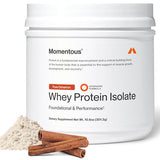 Momentous Whey Isolate poudre Pure Cinnamon prête à mélanger pour un shake rapide et savoureux
